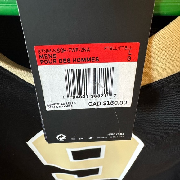 SOLD - Nike Authentic - DREW BREES Saints On Field Jersey Brand New with Tags - Picture 2 of 4